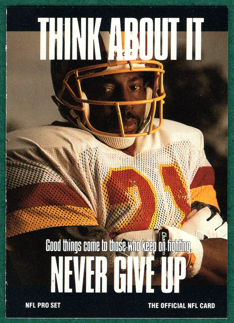 Earnest Byner - 1991 Pro Set #722 - Redskins Think About It Football Card