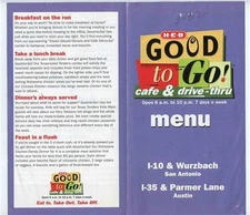 H E B Good to Go Menu San Antonio & Austin Texas 2002