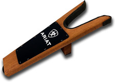 Small Stained Wood Boot Jack with Padded Edge