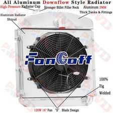 4 Row Radiator Shroud Fan For 1947-49 Plymouth Deluxe /Chrysler New Yorker 5.3L