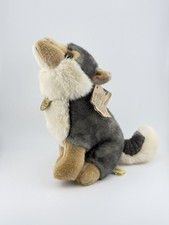 NWT Miyoni by Aurora 2022 Sitting Grey Timber Wolf Plush Realistic 9.5 6.5oz