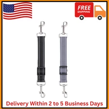 2Pcs Dog Collar Safety Clip, Adjustable Double Ended Backup Clasp Leash Connecto