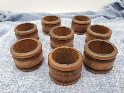Wooden Napkin Rings Set of 8