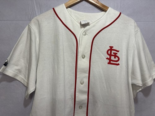 Vintage St Louis Cardinals Trikot Hemd Majestic Herren Small Button Retro Weiß