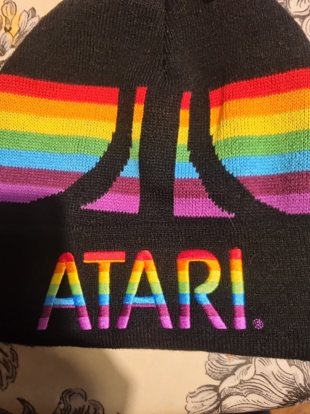 Atari Embordered Official Rainbow  Beanie Hat (RA… - image 2