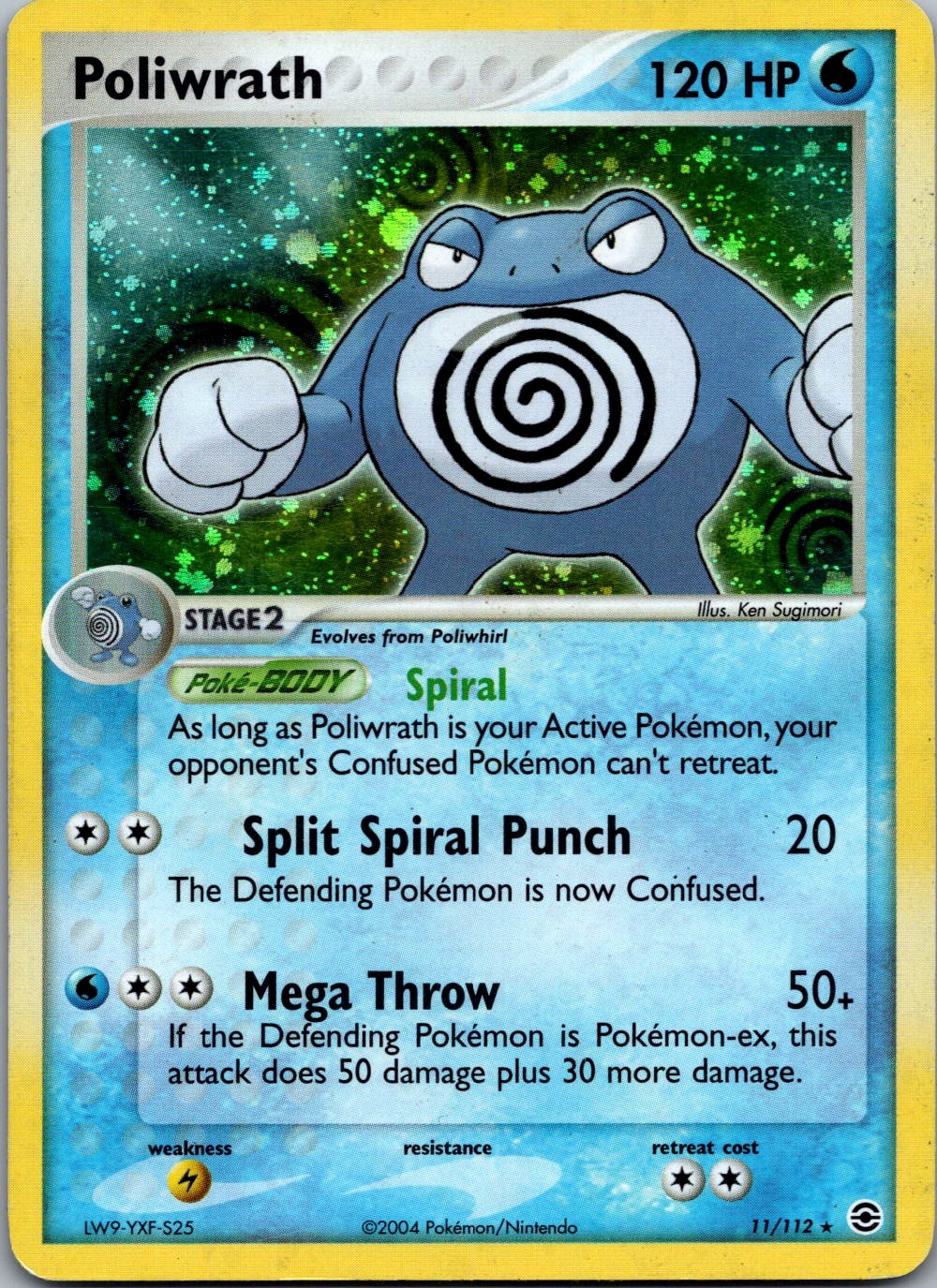 Poliwrath 11/112 FireRed & LeafGreen Holo Rare Holo NM