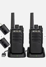 Retevis RT68 Walkie Talkies 2 Pack Rechargeable FRS Radios Long Range / Charger
