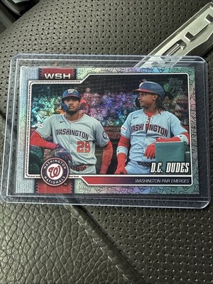 DC DUDES James Wood CJ Abrams NATIONALS 2026 Topps Series 2 Topps 75th foil /75