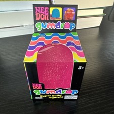 Schylling NeeDoh Gumdrop Super Solid Squish Squeeze Toy Pink
