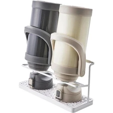Home Tower Countertop Two Tier Bottle Drying Rack Wide Jug Storage Stand New