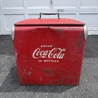 Vintage Coca Cola Cooler Trade Marked Metal 1950s Mid Century