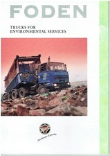 FODEN 2000 3000 4000 SERIES ENVIRONMENTAL SERVICES TRUCKS 1993 UK SALES BROCHURE