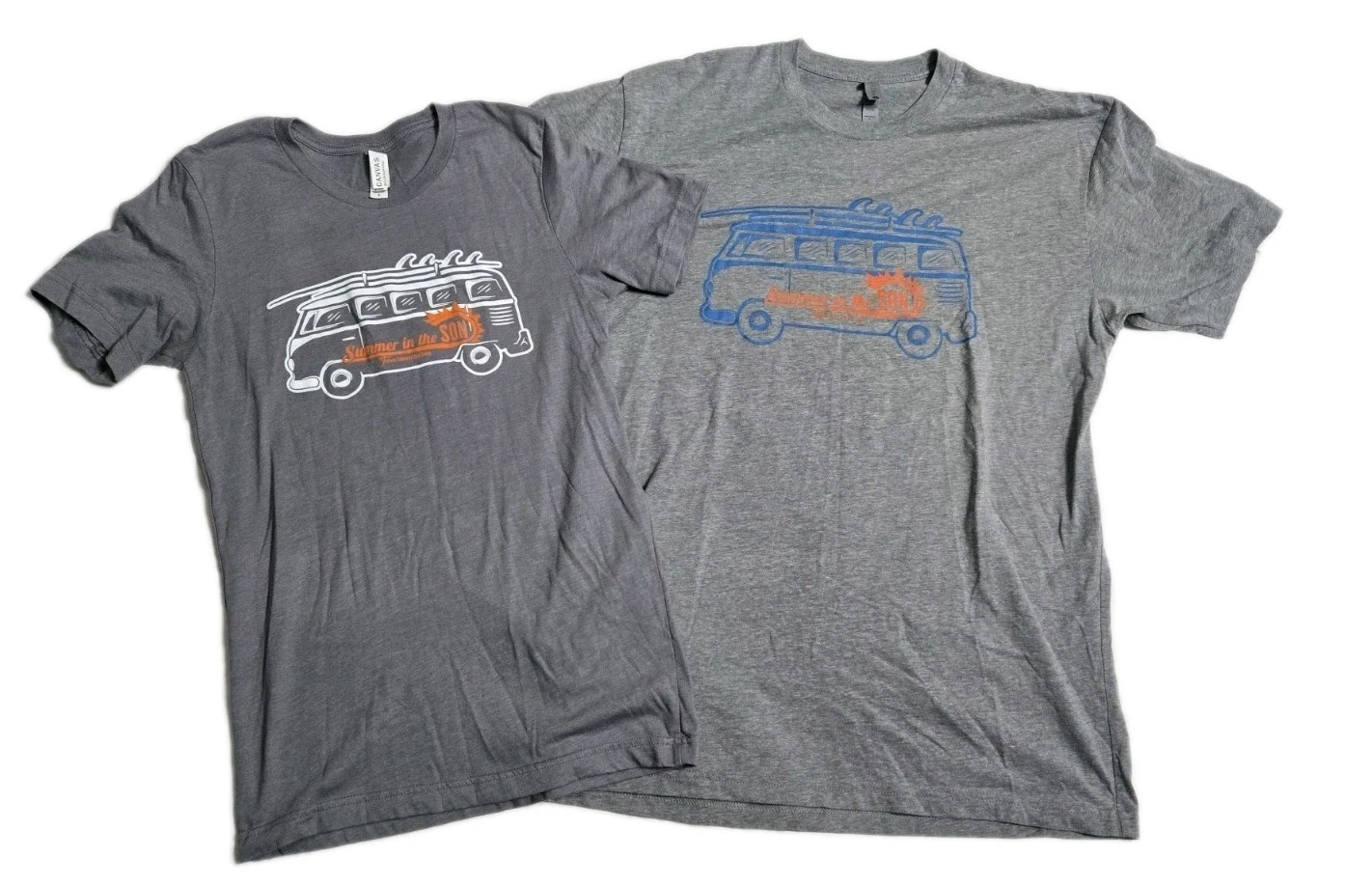 Lot 2 Summer in the Son Camp T-Shirts Retro Surf Van Graphic Men’s M Women’s S