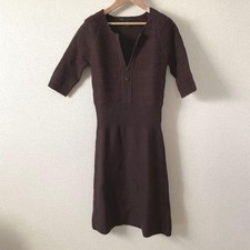 Marc By Marc Jacobs Half Sleeve Wool Knit Dress Brown Size XS MJ1225267