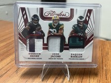 Panini 2024 Flawless Triple Patches #/15 Henry Jacobs Barkley Ravens Packers Ea…