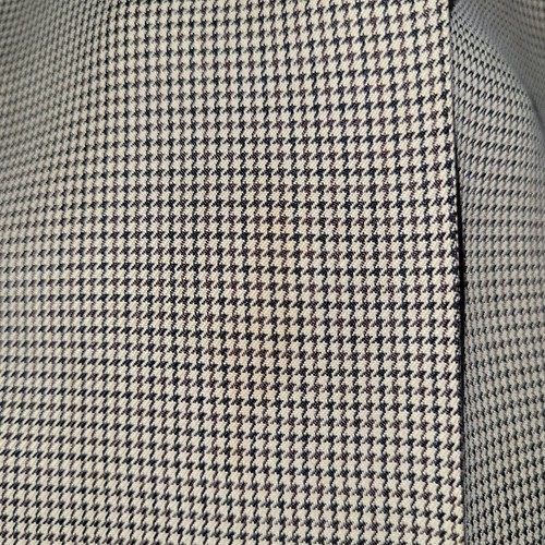 Linea Naturale Pant Mens 34x32 Brown Houndstooth Pleated Cuffed Office *Altered - Picture 7 of 12