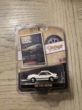 Greenlight Vintage Ad Cars 1980 Ford Mustang WHITE 1:64 Diecast car 39060 D