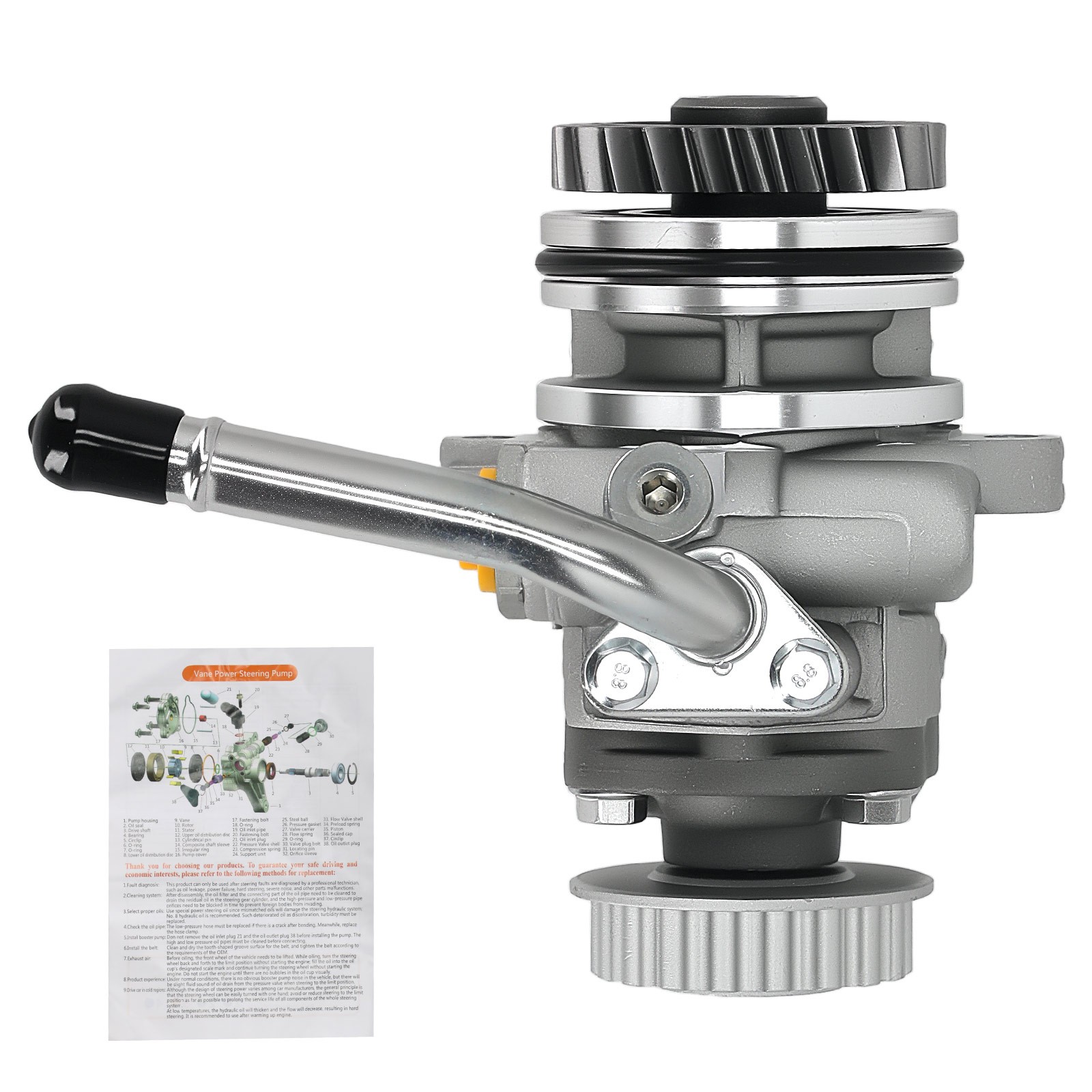 POWER STEERING PUMP FOR VW TOUAREG MULTIVAN TRANSPORTER T5 2.5 TDI 03-10 - Image 3