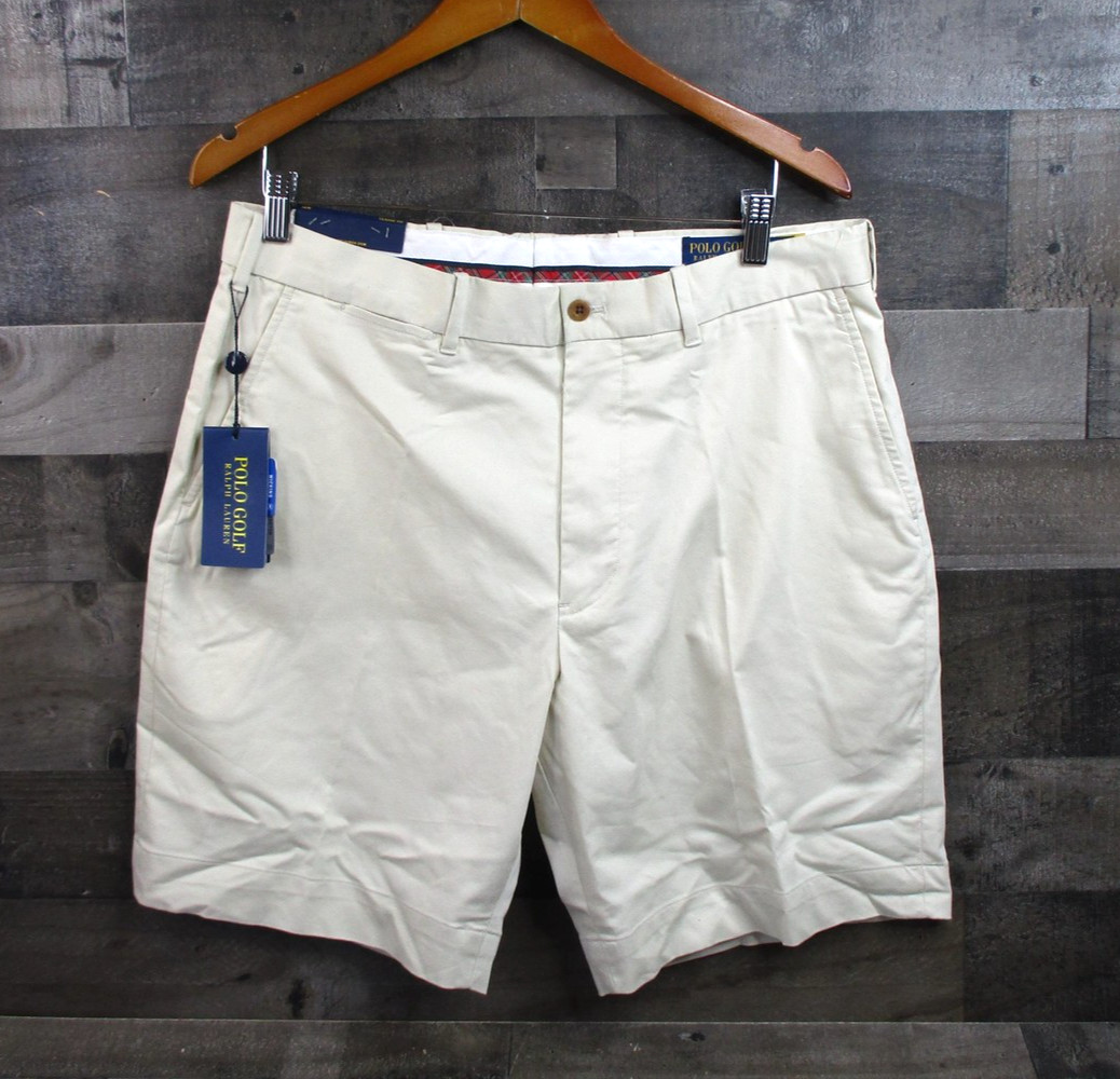 Ralph Lauren Shorts Mens 34 Beige Classic Fit Chino Golf Stretch New