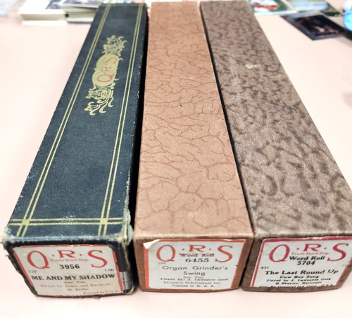 3 Popular Player Piano Rolls- The Last Round Up, Me & My Shadow & Organ Grinder