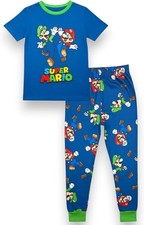 Super Mario Nintendo Little/Big Boys Soft Pajama Set Size 4 6 8 10