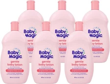 Baby Magic Gentle Baby Lotion Vitamins & Aloe, Pink Baby Scent 16.5oz Pack of 6