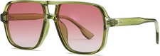 Retro Pilot Sonnenbrille Pilotenbrille Herren...