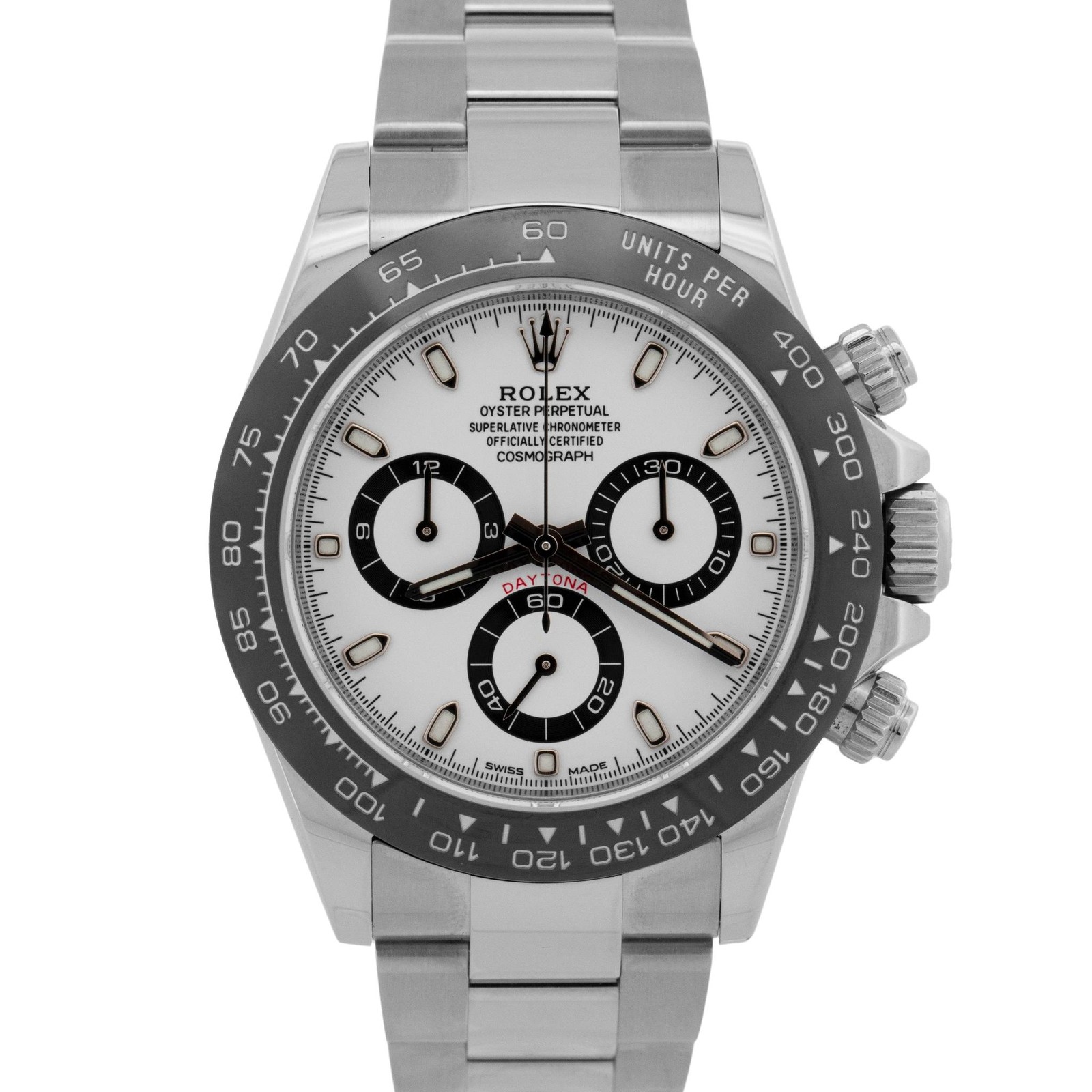 PAPERS Rolex Daytona PANDA White Ceramic Stainless Steel 40mm BOX 116500 LN
