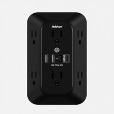 Surge Protector Outlet Extender, 6-Outlet Splitter with 4 USB Wall Charger Pd 20