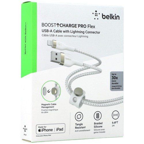 Kabel USB-A do iPhone 2m Belkin Kabel ładujący Kabel do synchronizacji danych Biały - Zdjęcie 11 z 11