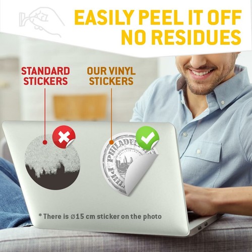 2 x Vinyl Stickers 20cm (bw) - Philadelphia USA America #40405 - Afbeelding 4 van 8