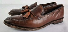 Allen Edmonds Grayson Men's Brown Leather Tassel Loafers Size 11D Note 