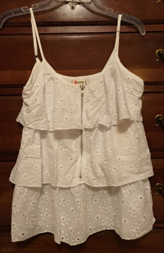 Olsenboye White Eyelet Strappy Top Small - Picture 1 of 7
