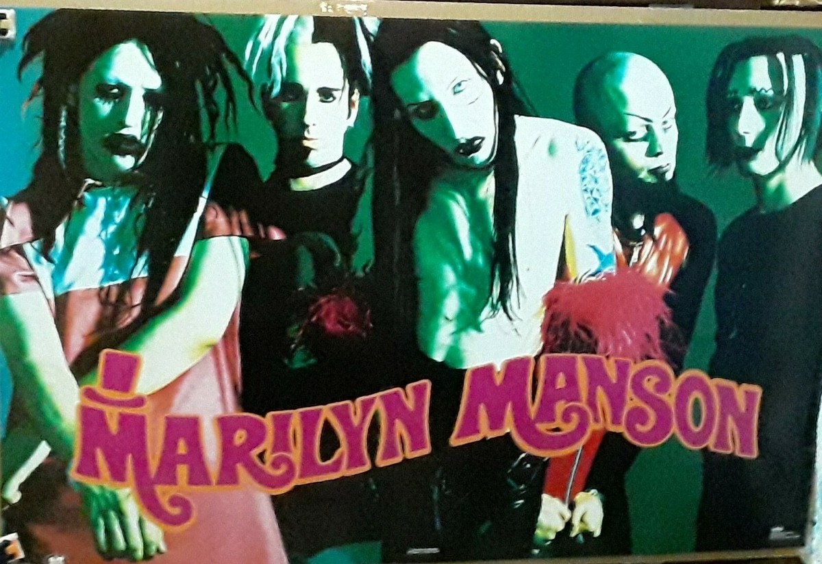 Vintage MARILYN MANSON GROUP POSTER 1995 Smells like