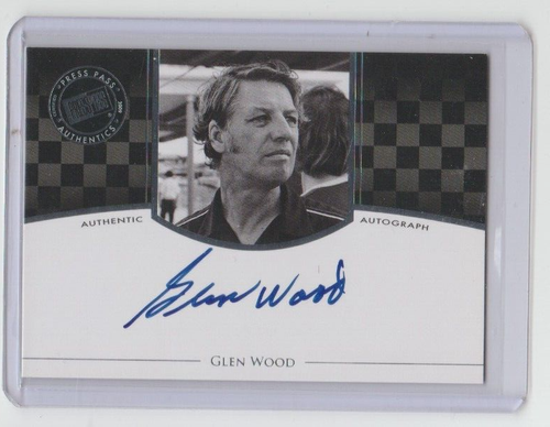 GLEN WOOD Signed 2009 Press Pass Legends Authentic Autograph SP ON CARD AUTO