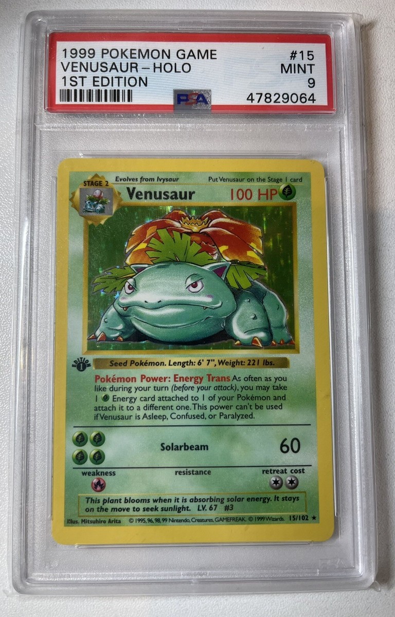 1999 Pokemon Game 1st Edition Base Set Shadowless Venusaur Holo
