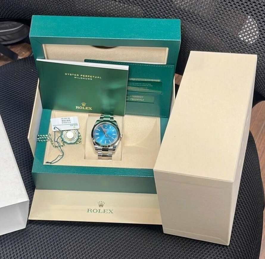 Rolex Milgauss 40mm 116400GV Oystersteel Z Blue Dial Brand New