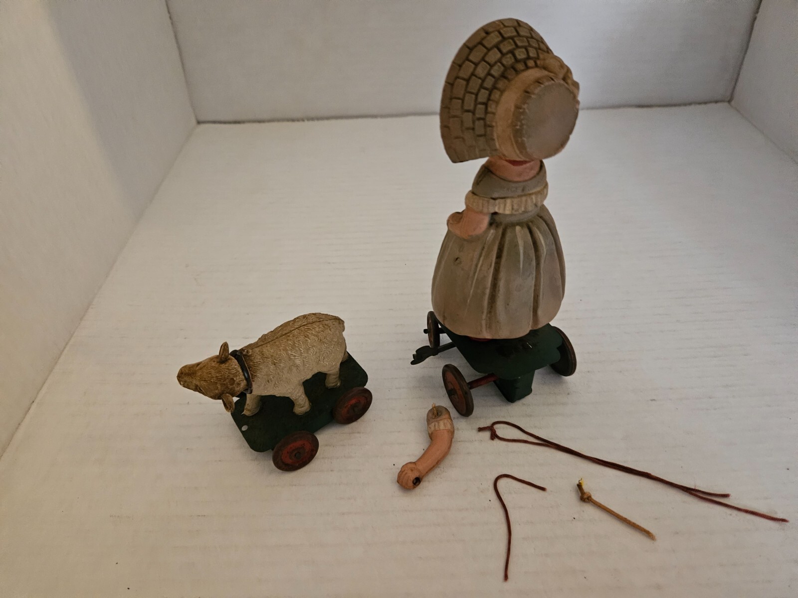 Antique Tin Celluloid Mary Had a Little Lamb WindUp Toy eBay