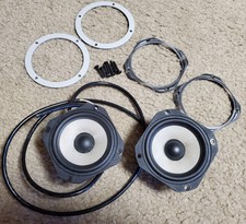 2x Vifa 3.5" Inch Speakers 8ohm 8Ω Tgsfd-10-08 Denmark 12122006 &amp; Rings Bezels