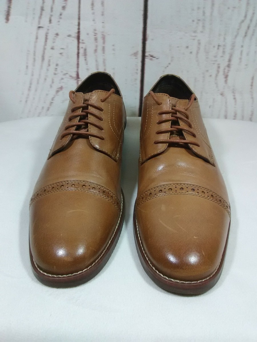 Rockport Cognac Brown Genuine Leather Tie Oxfords Dress Shoes Size 11 Rockport Garrett Plain Toe Oxfords, Cognac - Tan | Dress  main image 2