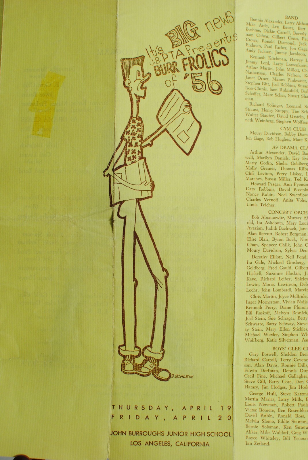 1956 John Burroughs Junior High School Collection Lot of 4