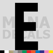 Jersey Letter E Vinyl Die Cut Decal Sticker - Sport Athlete Alphabet Text Varsit