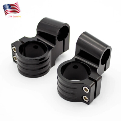 43mm Riser Handle Bar Clip On Fork Heads Universal Aluminum Head Mount CNC