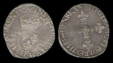 HENRI III . 1/4 D´ECU . 1588 H .