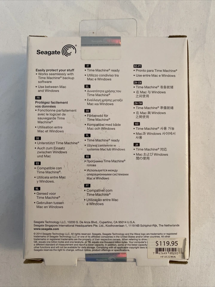 Seagate BACKUP PLUS SLIM USB 3.0 2TB PORTABLE DRIVE 4 MAC STDS2000900 NEW Sealed - Image 4 of 4