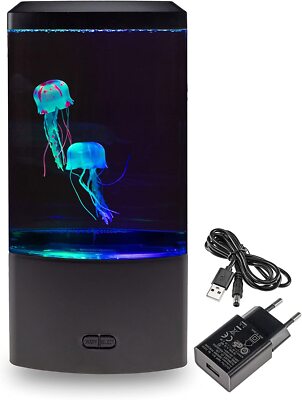 LED Quallen Lampe Jellyfish Lamp Dekoleuchte Aquarium Nachtlicht Farbwechsel 