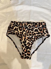 Unbranded Womens Cheetah Print Bikini Bottoms Size MEDIUM