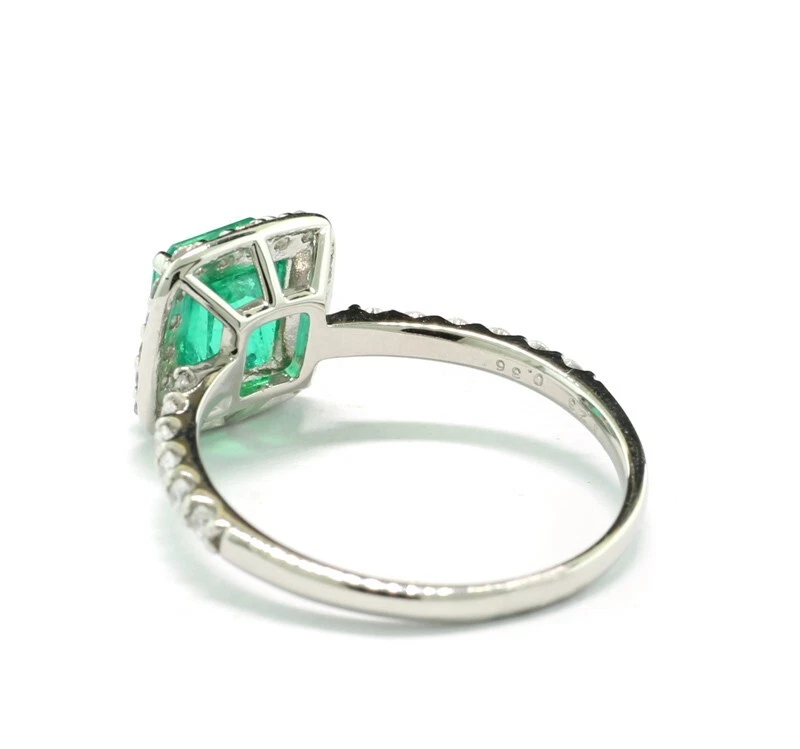 TOP Smaragd-Brillant-Ring  KOLUMBIEN 950 Platin Wert 7.290 Euro Neu - Bild 4 von 4