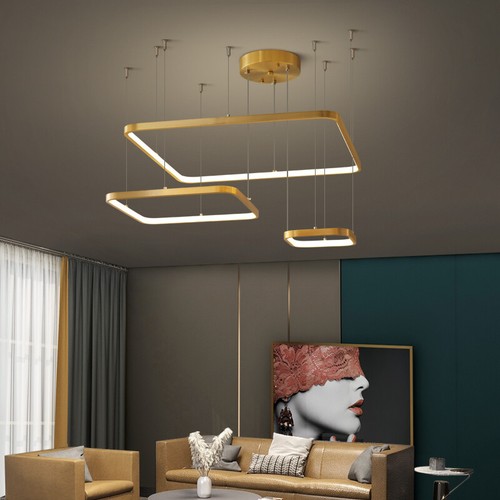 LED Chandelier Lighting Copper Pendant Lamp Kitchen Lights Bedroom Ceiling Light - Picture 9 of 10