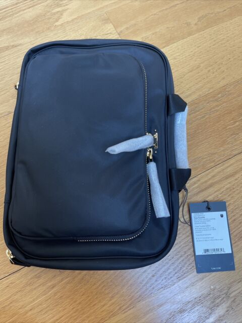 TUMI Tresa travel kit Black Nylon Toiletry Cosmetic Case Carry Bag New With Tags
